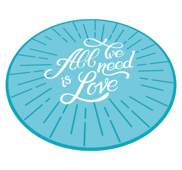 Tapete vinílico frases e textos tudo que precisamos é amor - TenStickers