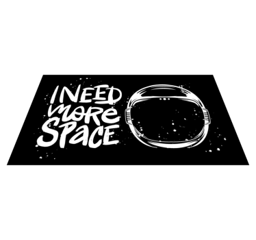 Tapete vinílico frases e textos eu preciso de espaço - TenStickers