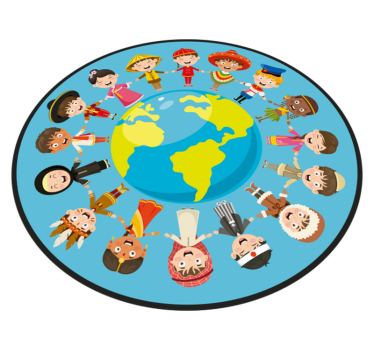 Tapete vinílico juvenil personagens infantis culturais - TenStickers