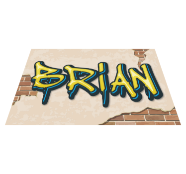 Tapete de vinil personalizado com textura de graffity e tijolo - TenStickers