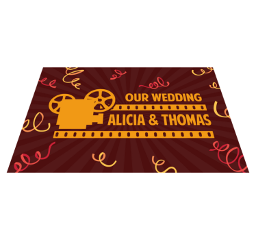 Tapete de vinil de casamento hollywood personalizado - TenStickers