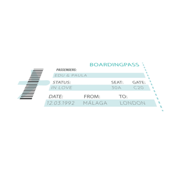 Passagem de avião tapete de vinil personalizado - TenStickers