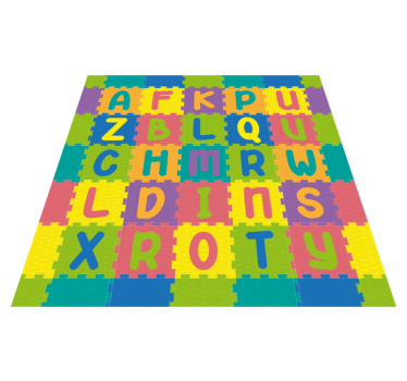 Imitação de borracha com letras tapete de bebê - TenStickers