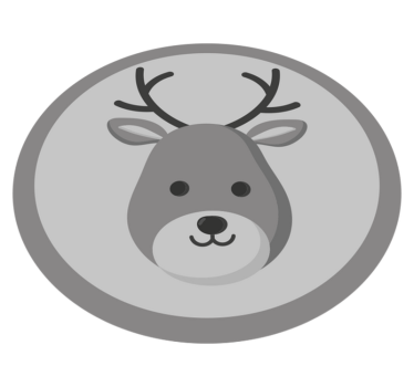 Tapete vinílico para bebés filhote de veado cinza - TenStickers