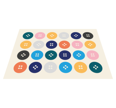 Tapete de bebê com botões coloridos - TenStickers