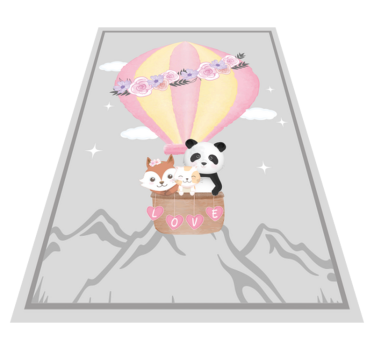 Animais nórdicos em tapete de bebê de balão de ar - TenStickers