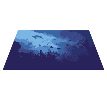 Sob a água vida oceano natureza tapete - TenStickers