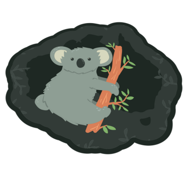 Tapete vinílico de animais pingente fofo de coala - TenStickers