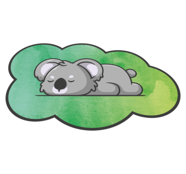 Tapete vinílico para bebés coala adormecido - TenStickers