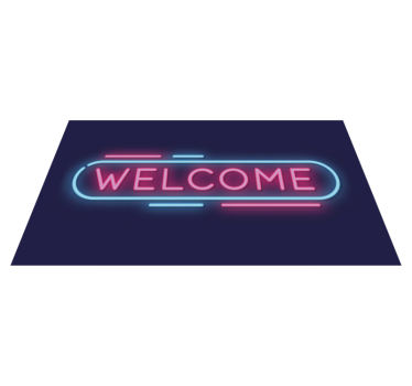 Bem-vindo tapete neon produtode hall de entrada - TenStickers