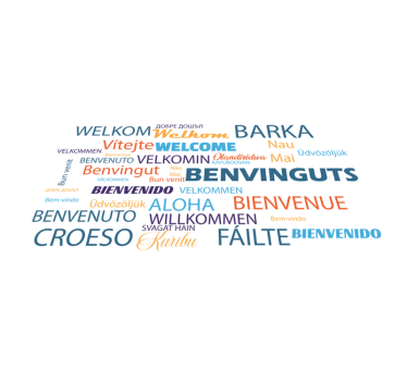 Tapete vinílico hall de entrada variações de boas-vindas - TenStickers