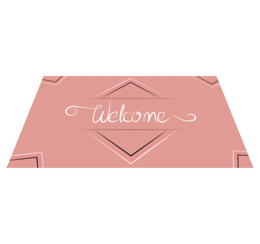 Tapete de entrada elegante com produtorosa bem-vindo - TenStickers