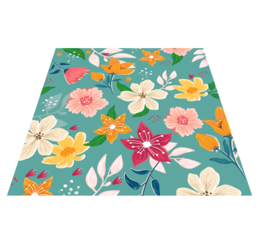 Flores coloridas juntas tapete de flores - TenStickers