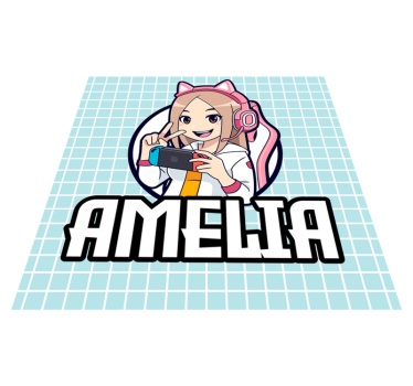 Tapete vinílico juvenil garota gamer com nome - TenStickers