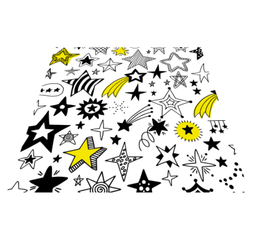 Tapete vinílico juvenil padrão de noite estrelada - TenStickers