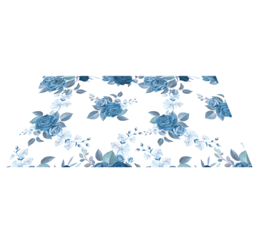 Tapete de flores azul delicado estampado de flores - TenStickers