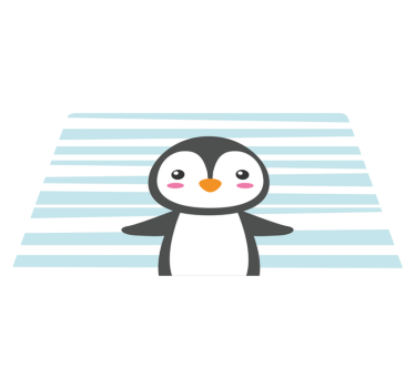 Tapete vinílico para bebés design de pinguim fofo - TenStickers