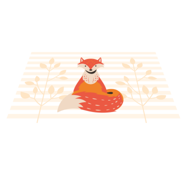 Rosto de um tapete animal de raposa - TenStickers