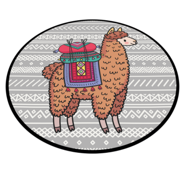 Lama com tapete de animais de decoração - TenStickers