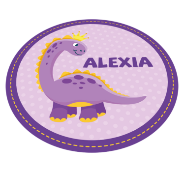 Tapete de vinil personalizado de princesa dinossauro de formato c - TenStickers