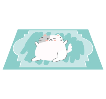 Tapete vinílico para bebés ilustração de gato fofo - TenStickers