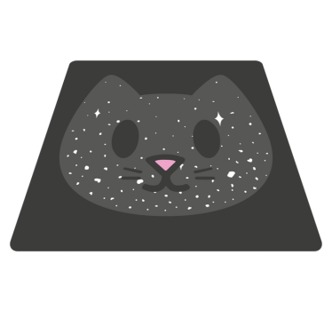 Tapete vinílico para bebés cara de gato fofa - TenStickers