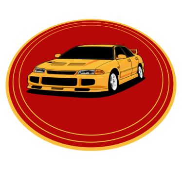 Tapete vinílico juvenil carro esportivo amarelo - TenStickers
