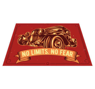 Tapete vinílico frases e textos ilustração de carro clássico - TenStickers