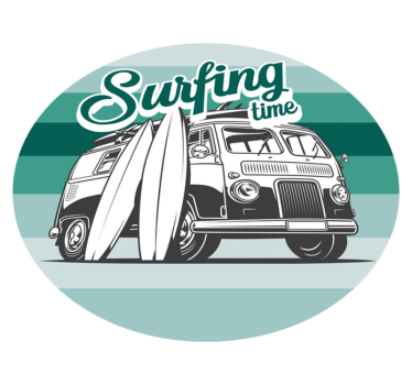 Tapete vinílico juvenil aventura de surf - TenStickers