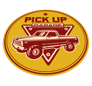 Tapete vinílico vintage garagem de picapes clássicas - TenStickers