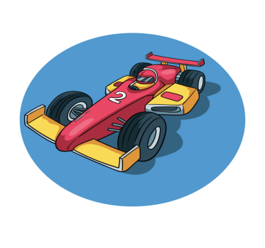 Tapete vinílico juvenil loucura de carros de corrida - TenStickers