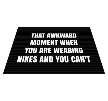 Tapete vinílico frases e textos momento estranho da nike - TenStickers