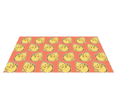 Tapete vinílico de animais patinhos amarelos encantadores - TenStickers