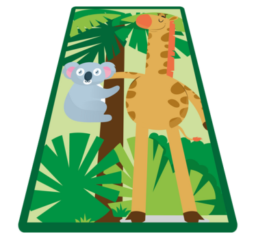 Tapete vinílico para bebés aventura dos amigos da selva - TenStickers