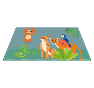 Tapete vinílico de animais parque de animais da selva - TenStickers