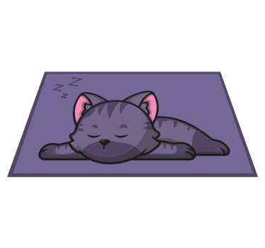 Gato fofo dormindo ícone dos desenhos animados ilustração tapete  - TenStickers