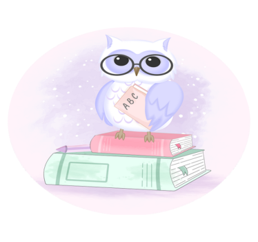 Tapete vinílico de animais ilustração de coruja inteligente - TenStickers