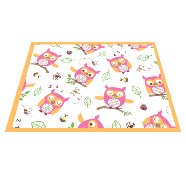 Tapete vinílico para bebés padrão de coruja fofa - TenStickers