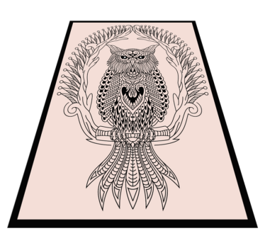 Tapete vinílico de animais design de mandala de coruja - TenStickers
