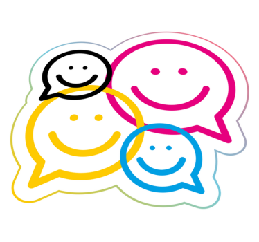 Tapete vinílico juvenil coleção de rostos sorridentes - TenStickers