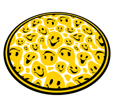 Emoticons smiley brancos e amarelos tapetes adolescentes para qua - TenStickers