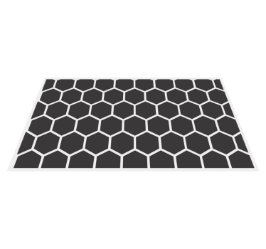 Hexágonos pretos figuras geométricas tapetes geométricos - TenStickers