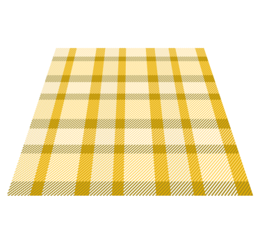 Tapete quadrado de padrão xadrez amarelo e branco - TenStickers