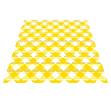Tapete quadrado de padrão xadrez branco e amarelo - TenStickers