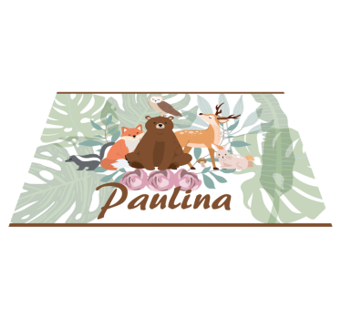 Tapetes de animais personalizados para animais da floresta femini - TenStickers
