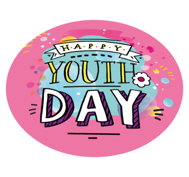 Tapete vinílico frases e textos feliz dia da juventude - TenStickers