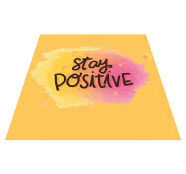 Tapete vinílico frases e textos mantenha-se otimista - TenStickers