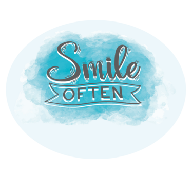 Tapete vinílico frases e textos sorria frequentemente - TenStickers