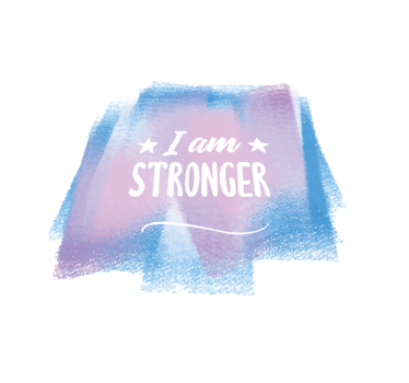 Tapete vinílico frases e textos eu sou mais forte - TenStickers