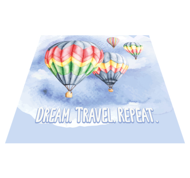 Tapete vinílico frases e textos viagem dos sonhos repetida - TenStickers